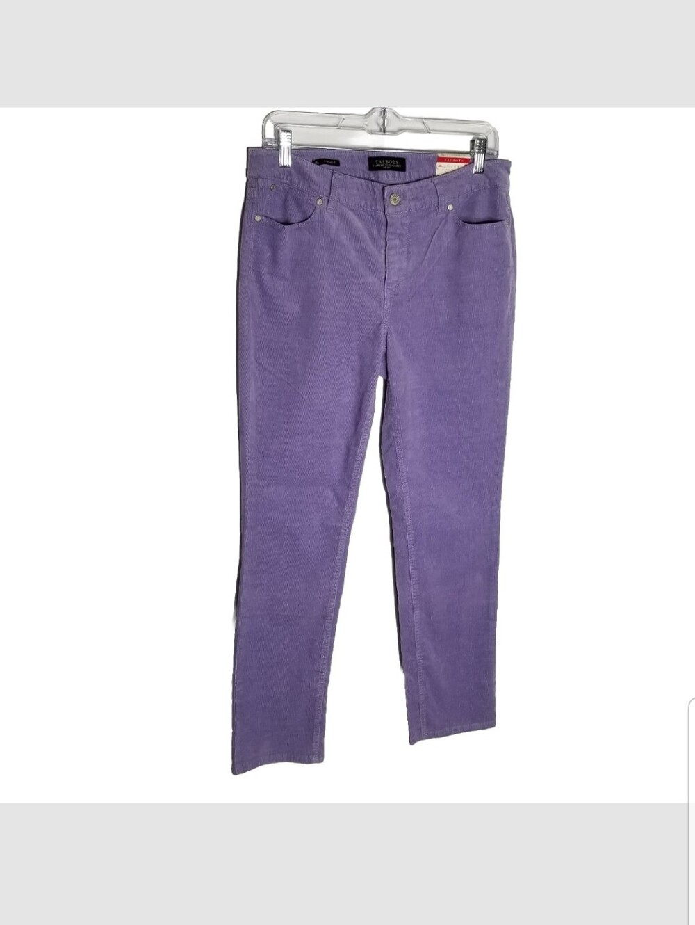 Talbots Flawless Five Pocket Corduroy Jeans Sz 8P Purple Straight Leg New 31x29